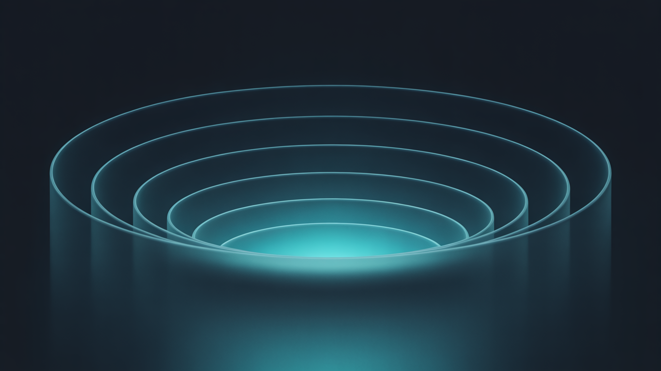 Five concentric rings representing layers of psychological depth analysis